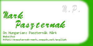 mark paszternak business card